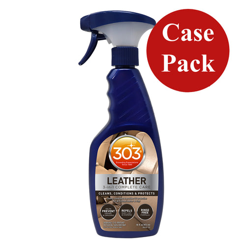 303 Automotive Leather 3-In-1 Complete Care - 16oz *Case of 6* — marine cleaning