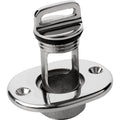 Sea-Dog Oblong Captive Garboard Drain & Plug - 316 Stainless Steel — marine deck / galley