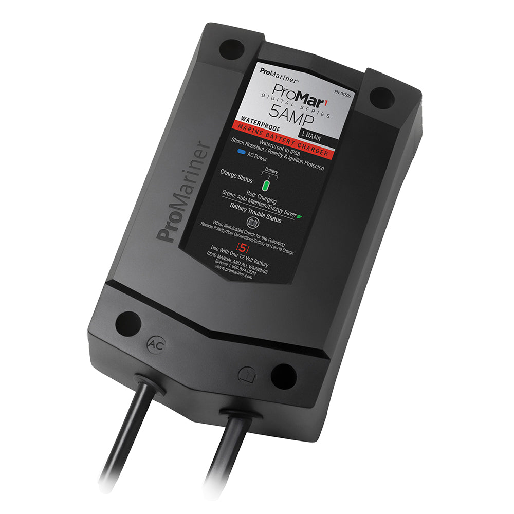 ProMariner ProMar1 DS Digital - 5 Amp - 1 Bank Charger — marine battery chargers