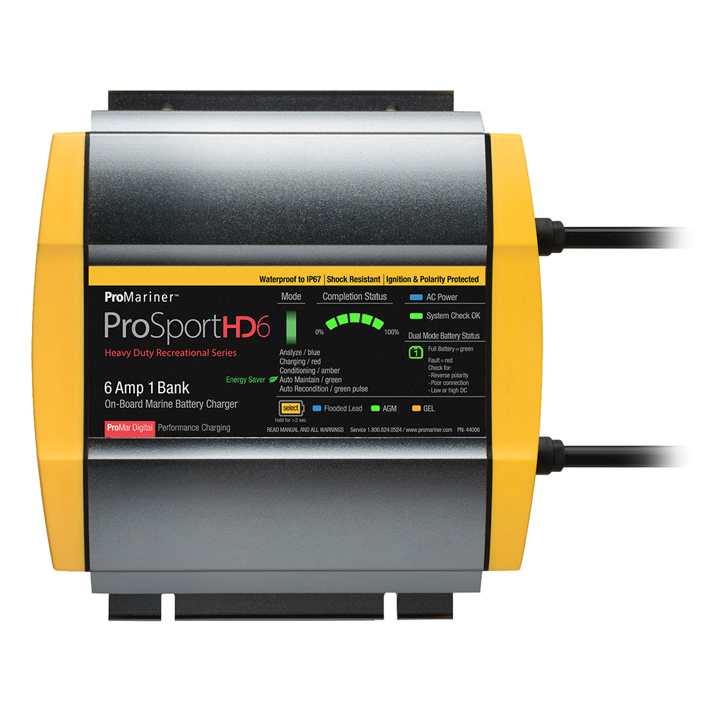 ProMariner ProSportHD 6 Gen 4 - 6 Amp - 1 Bank Battery Charger — marine battery chargers