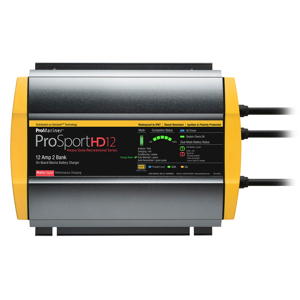 ProMariner ProSportHD 12 Gen 4 - 12 Amp - 2 Bank Battery Charger — marine battery chargers