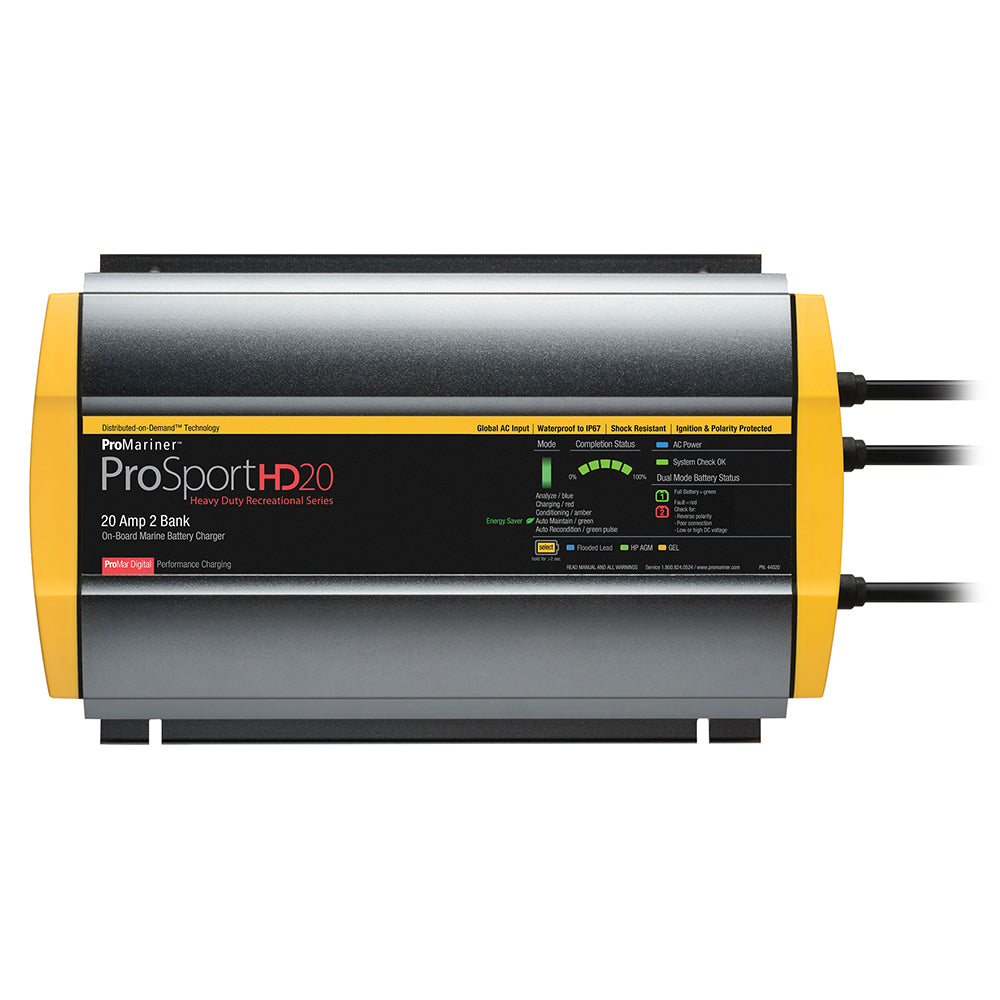 ProMariner ProSportHD 20 Gen 4 - 20 Amp - 2 Bank Battery Charger — marine battery chargers