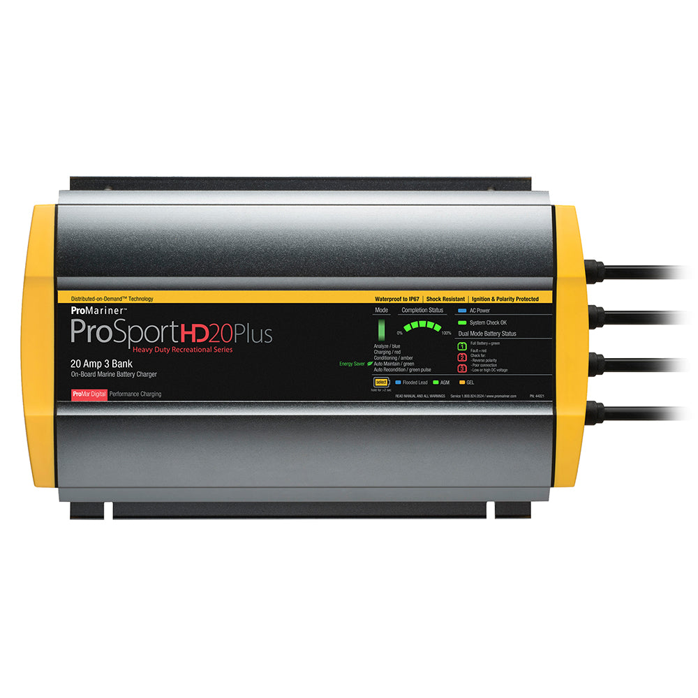 ProMariner ProSportHD 20 Plus Gen 4 - 20 Amp - 3 Bank Battery Charger — marine battery chargers