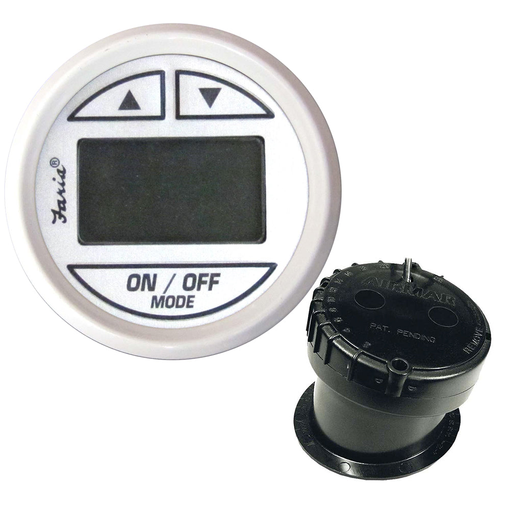 Faria Beede Instruments Faria Dress White 2" Depth Sounder w/In-Hull Transducer — marine gauges