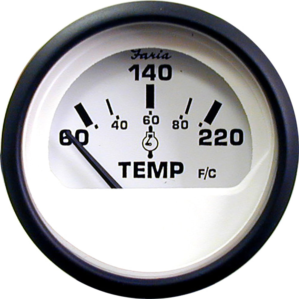 Faria Beede Instruments Faria Euro White 2" Cylinder Head Temperature Gauge (60 - 220° F) — marine gauges