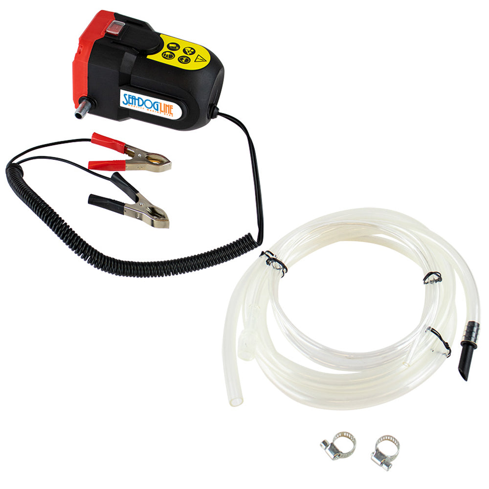 Sea-Dog Oil Change Pump w/Battery Clips - 12V — marine oil change systems