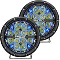 RIGID Industries 360-Series 6" LED Off-Road Fog Light Drive Beam w/Blue Backlight - Black Housing — marine flood/spreader lights