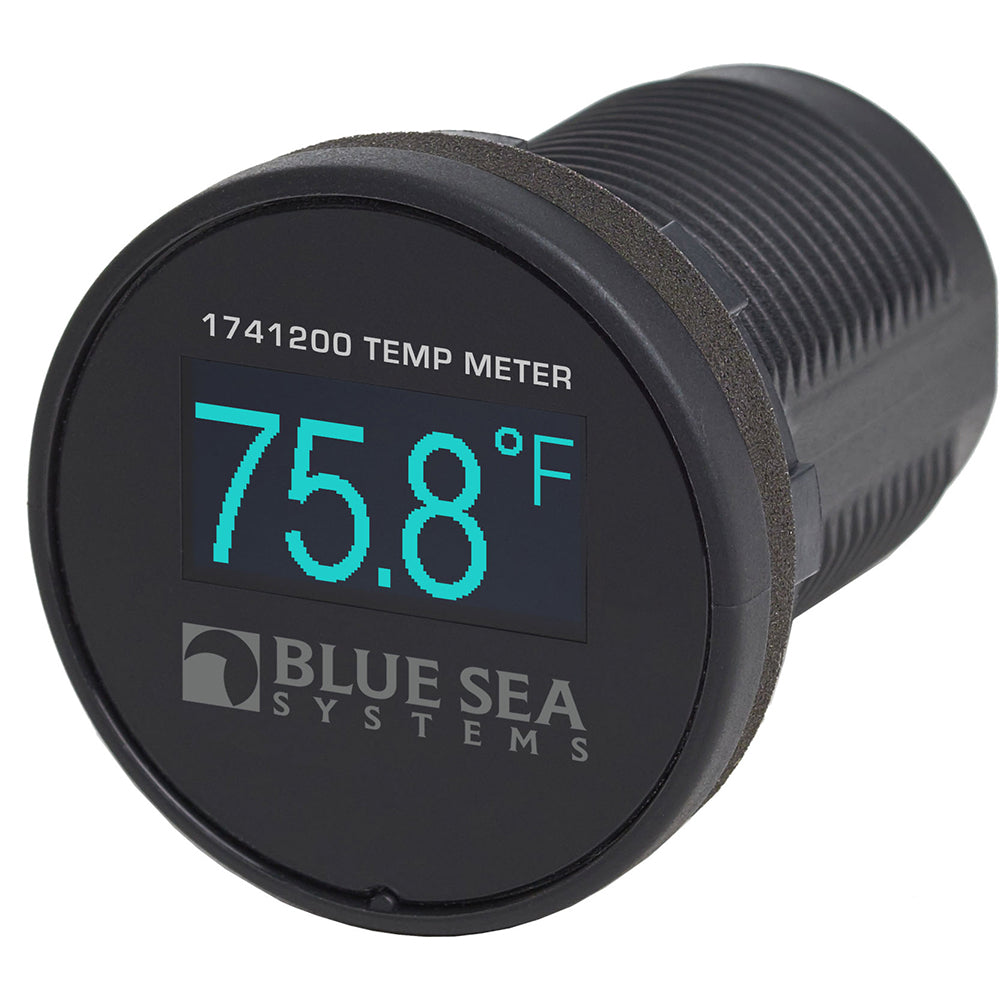 Blue Sea Systems Blue Sea 1741200 Mini OLED Temperature Monitor - Blue — marine meters & monitoring