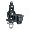 Harken 45mm Single Aluminum Element Fiddle Block w/Swivel, Becket & 150 Cam Cleat — marine blocks