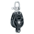Harken 60mm Double Aluminum Element Block w/Swivel & Becket — marine blocks