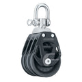 Harken 60mm Triple Aluminum Element Block w/Swivel — marine blocks