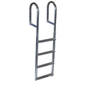 Dock Edge Welded Aluminum Fixed Wide Step Ladder - 4-Step — marine ladders