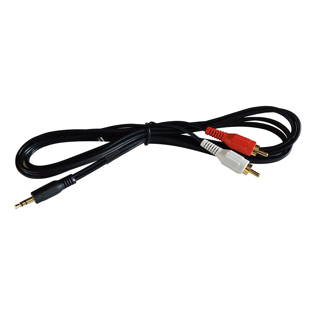 Fusion MS-CBRCA3.5 Input Cable - 1 Male (3.5 mm) to 2 Male RCA — marine accessories