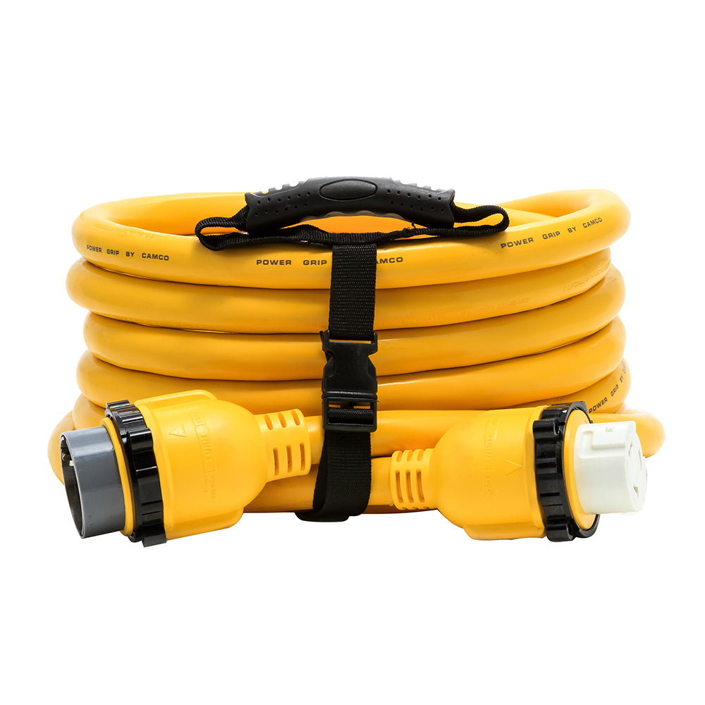 Camco 50 Amp Power Grip Marine Extension Cord - 25' M-Locking/F-Locking Adapter — marine shore power