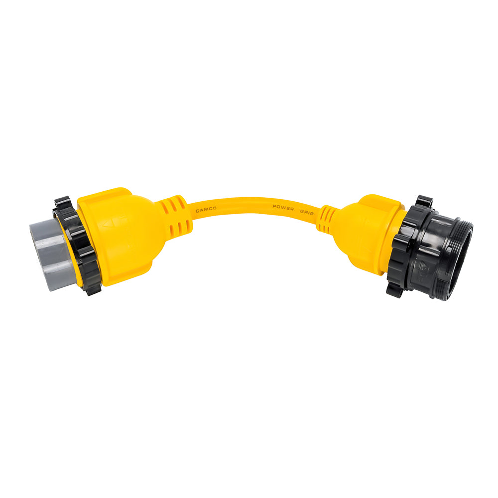 Camco 50AM/30AF Power Grip Marine 12" Locking Adapter - M-Lock/F-Locking Adapter — marine shore power