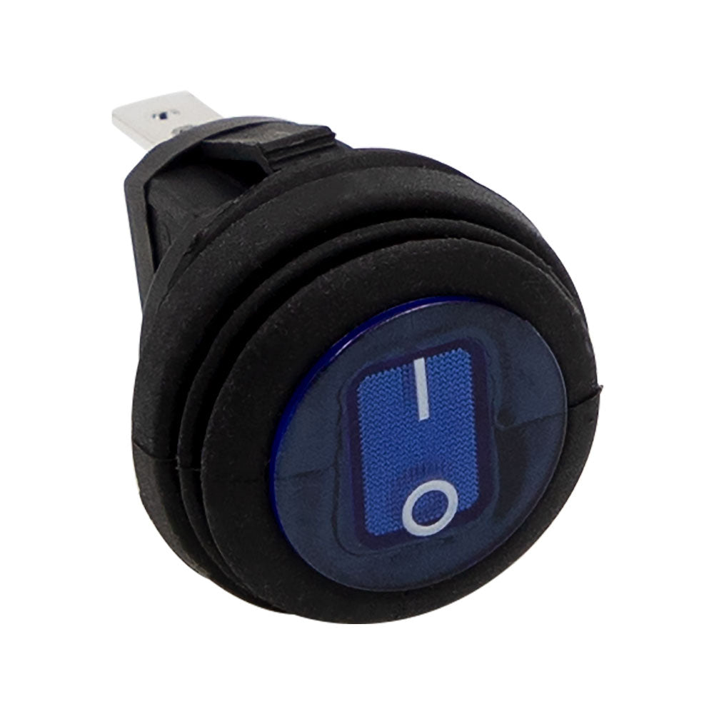 HEISE LED Lighting Systems HEISE Rocker Switch - Illuminated Blue Round - 5-Pack — marine accessories