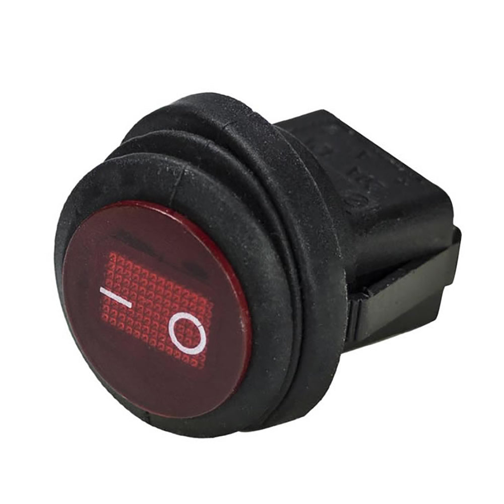 HEISE LED Lighting Systems HEISE Rocker Switch - Illuminated Red Round - 5-Pack — marine accessories