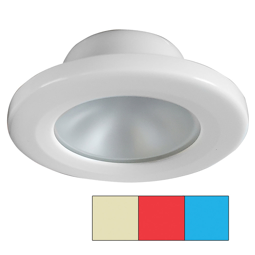 I2Systems Inc i2Systems Apeiron A3120 Screw Mount Light - Red, Warm White & Blue - White Finish — marine dome/down lights