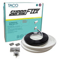 TACO Marine TACO SuproFlex Rub Rail Kit - White w/Flex Chrome Insert - 2"H x 31/32"W x 80'L — marine rub rail
