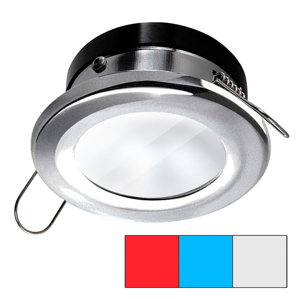 I2Systems Inc i2Systems Apeiron A1120 Spring Mount Light - Round - Red, Cool White & Blue - Brushed Nickel — marine dome/down lights