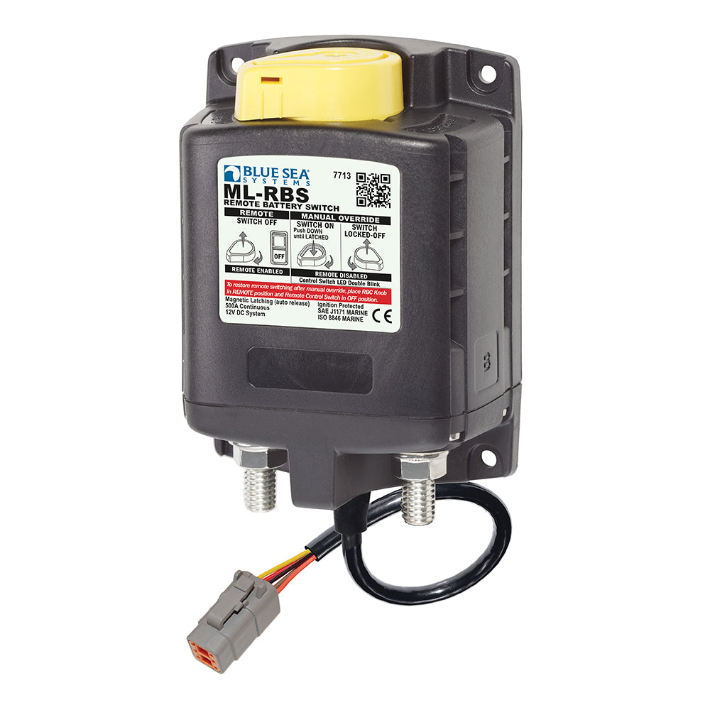 Blue Sea Systems Blue Sea 7713100 ML-RBS Remote Battery Switch w/Manual Control Auto Release & Deutsch Connector - 12V — marine battery management