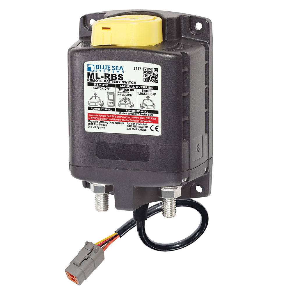 Blue Sea Systems Blue Sea 7717100 ML-RBS Remote Battery Switch with Manual Control Auto Release & Deutsch Connector - 24V — marine battery management
