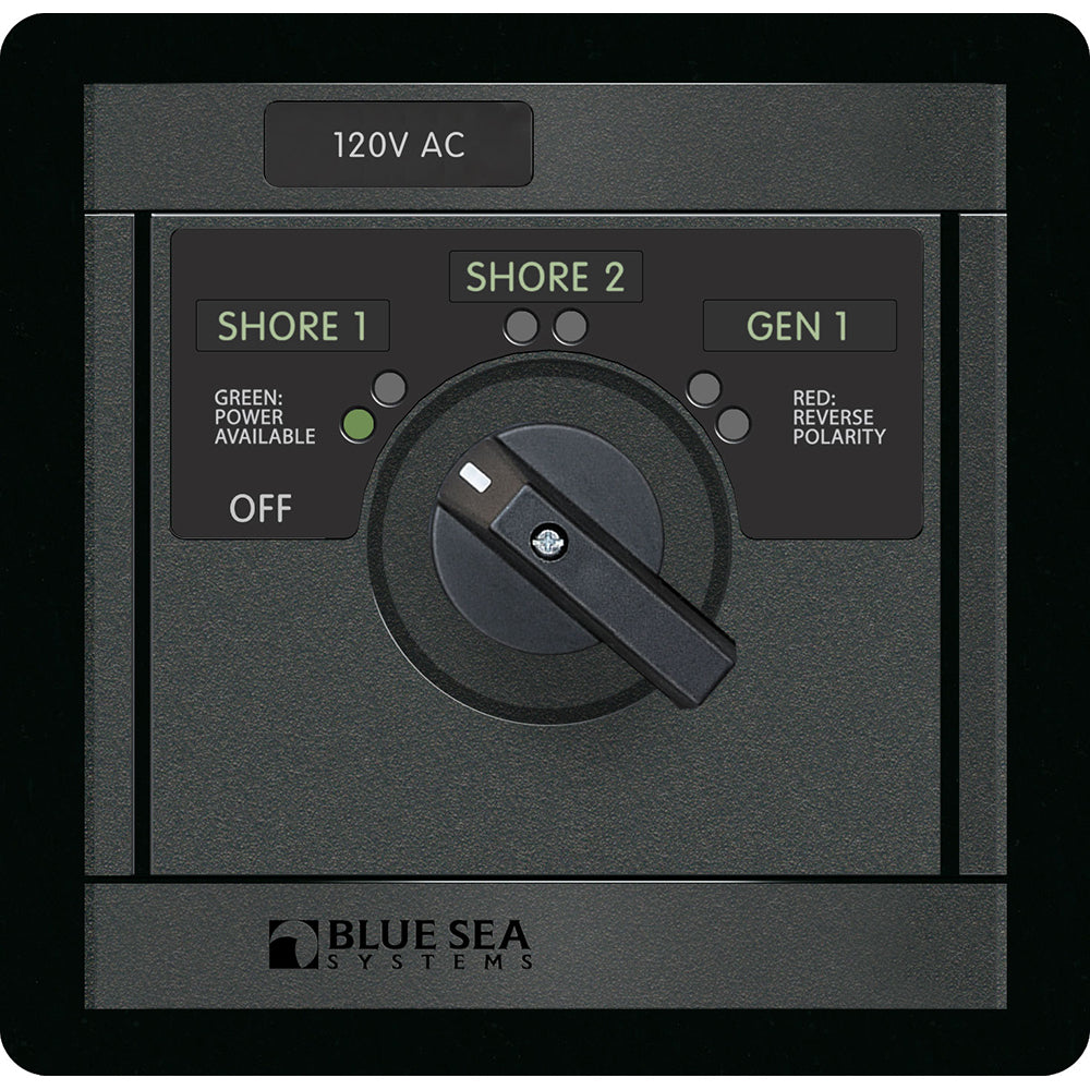 Blue Sea Systems Blue Sea 1482 120V AC Rotary 30A OFF + 3 Sources — marine switches & accessories