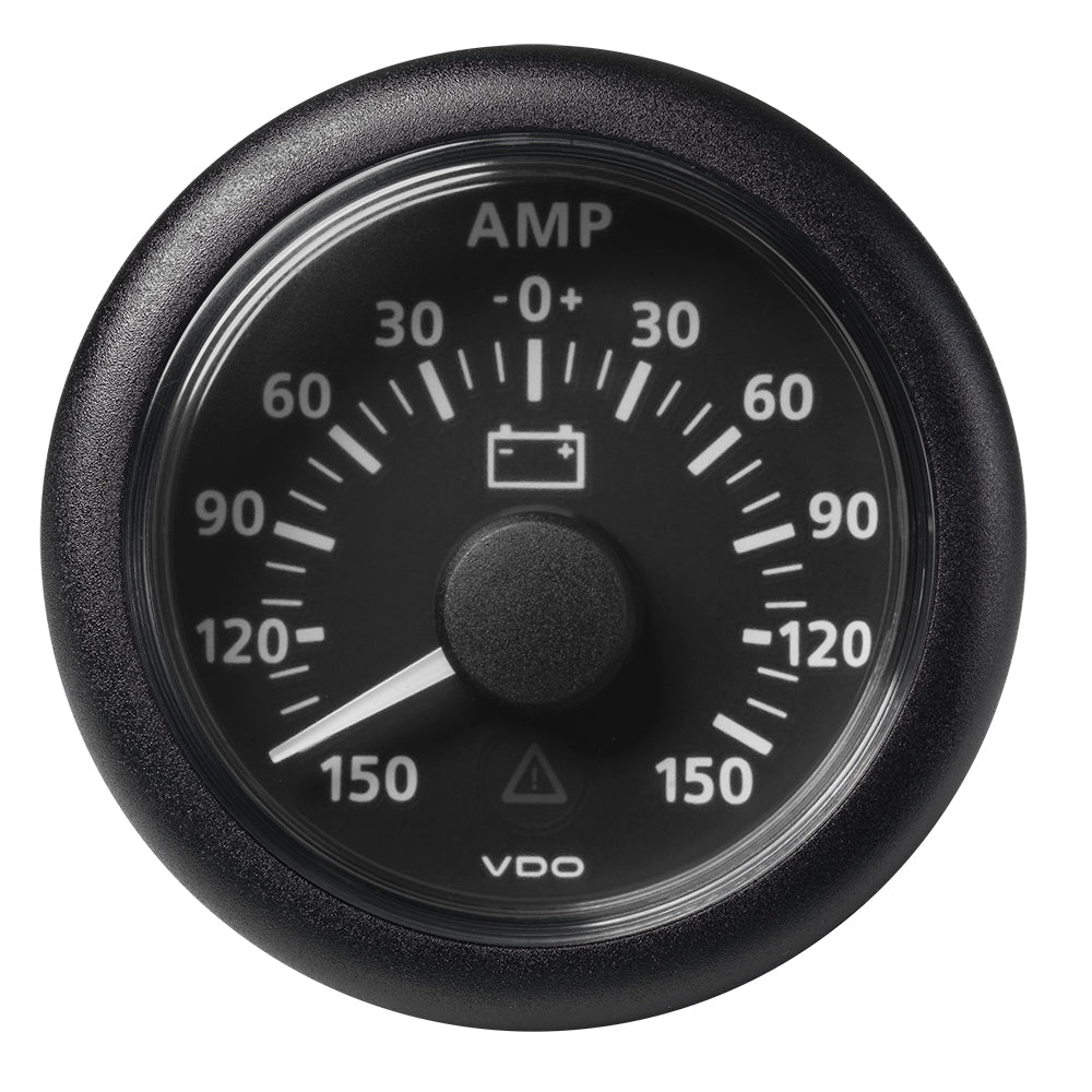 Veratron 52MM (2-1/16") ViewLine Battery Status Gauge -150/+150AMP - Black Dial & Bezel — marine gauges