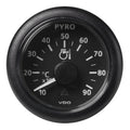 Veratron 52 MM (2-1/16") ViewLine Pyrometer - 100°C to 900°C - Black Dial & Bezel — marine gauges