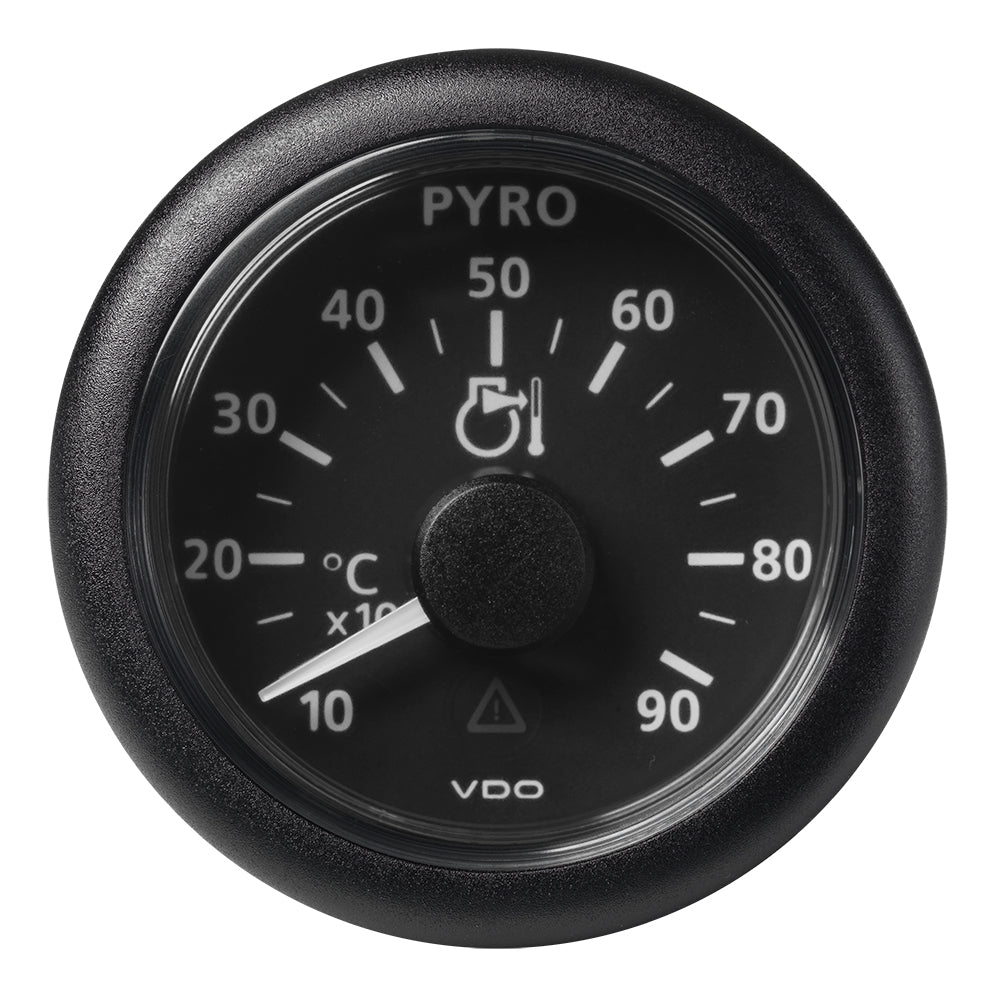 Veratron 52 MM (2-1/16") ViewLine Pyrometer - 100°C to 900°C - Black Dial & Bezel — marine gauges