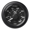 Veratron 52 MM (2-1/16") ViewLine Pyrometer - 250° to 1650°F - Black Dial & Bezel — marine gauges