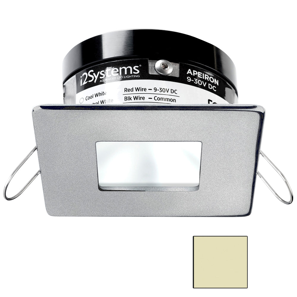 I2Systems Inc i2Systems Apeiron PRO A503 - 3W Spring Mount Light - Square/Square - Warm White - Brushed Nickel Finish — marine dome/down lights