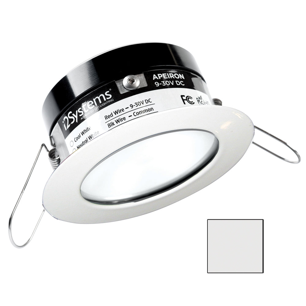I2Systems Inc i2Systems Apeiron PRO A503 - 3W Spring Mount Light - Round - Cool White - White Finish — marine dome/down lights