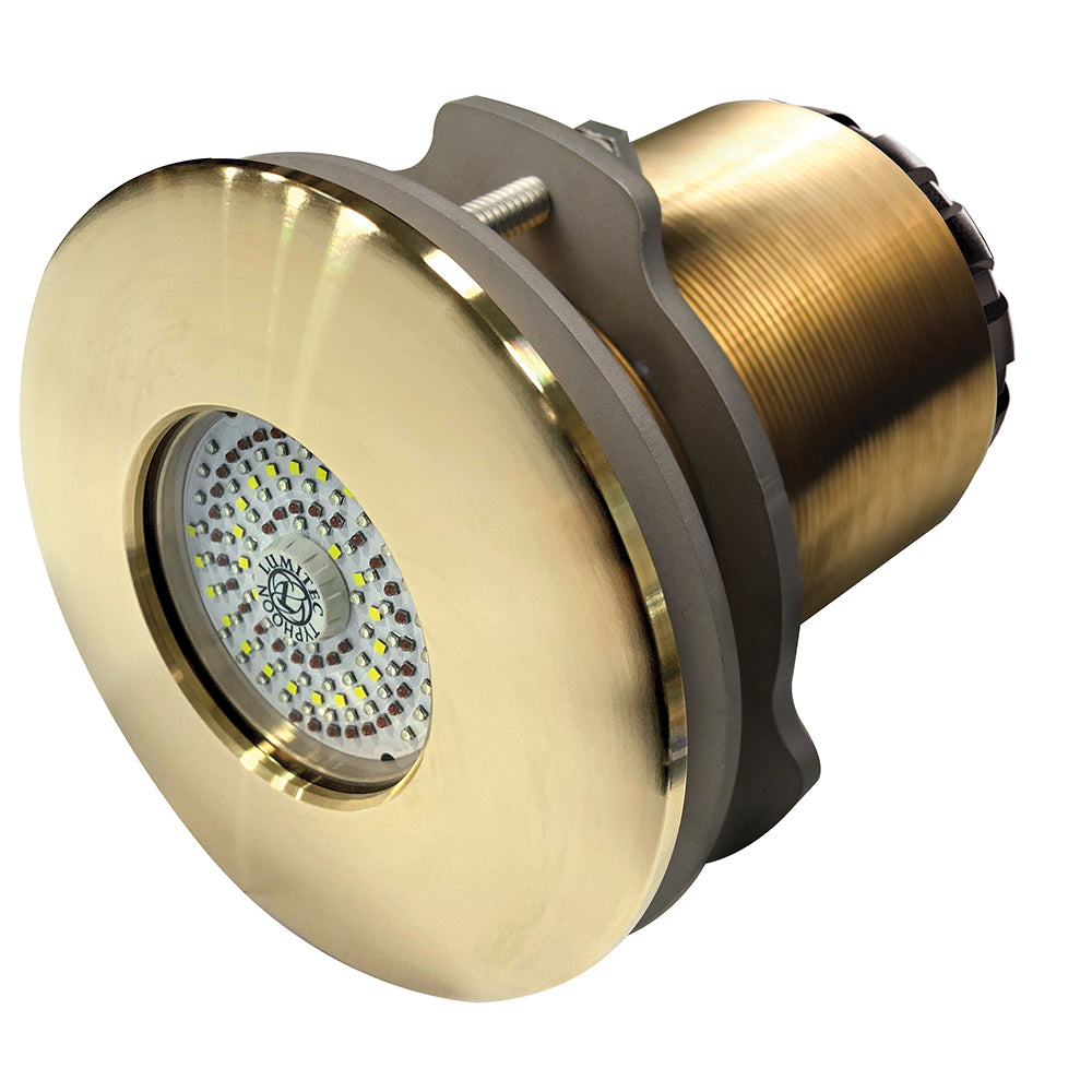 Lumitec SeaBlaze Typhoon Underwater Light - Bronze Thru-Hull LED Light - White/Blue - Flush Mount — marine underwater lighting