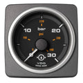 Veratron 52 MM (2-1/16") AcquaLink Transmission Oil Pressure 30 Bar/440 PSI - Black Dial & Bezel — marine gauges