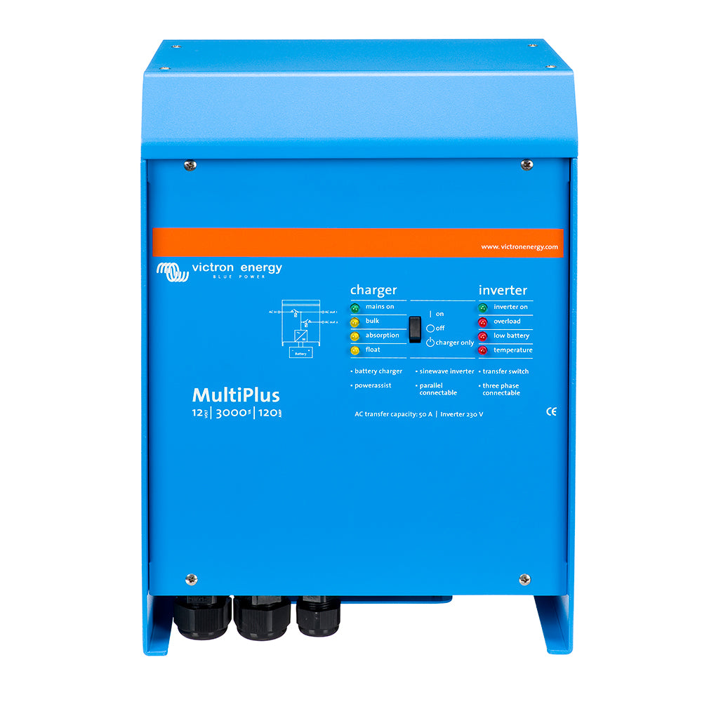 Victron Energy Victron MultiPlus Inverter/Charger 12VDC - 3000VA - 120VAC w/ 120AMP Battery Charger - 50AMP Transfer Switch (UL LISTED) — marine charger/inverter combos