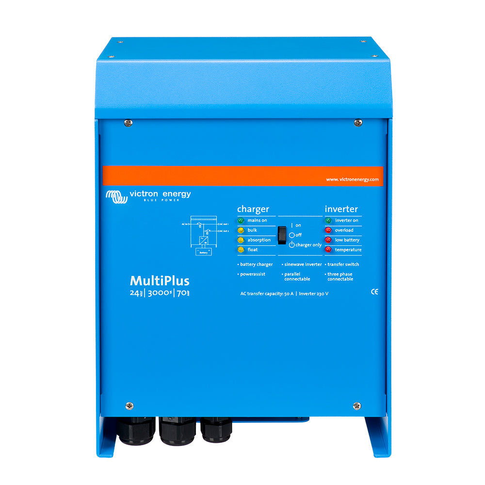 Victron Energy Victron Multiplus Inverter/Charger 24V DC - 3000W - 120V AC w/70AMP Battery Charger - 50AMP Transfer Switch (UL LISTED) — marine charger/inverter combos