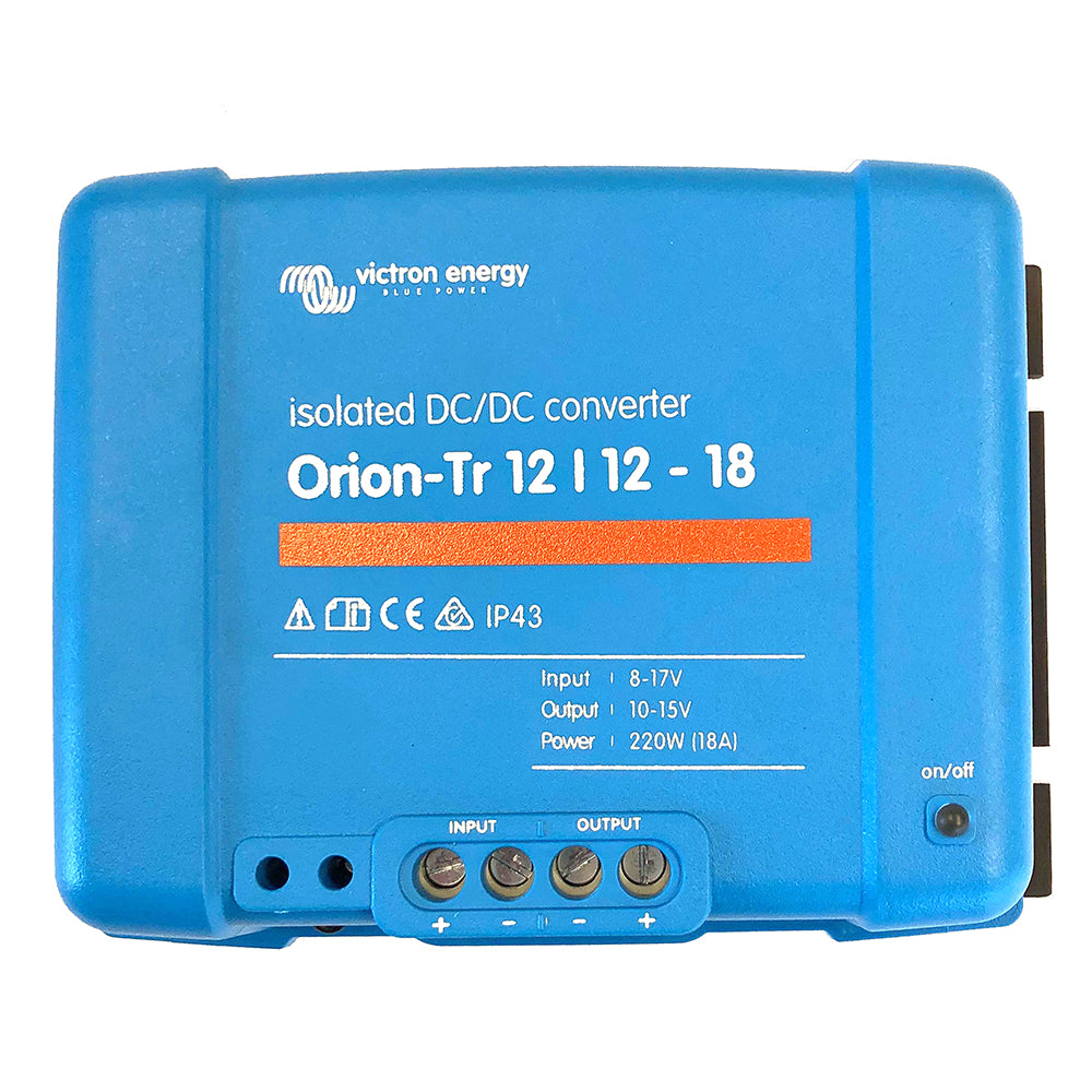 Victron Energy Victron Orion-TR DC-DC Converter - 12 VDC to 12 VDC - 18AMP Isolated — marine dc to dc converters