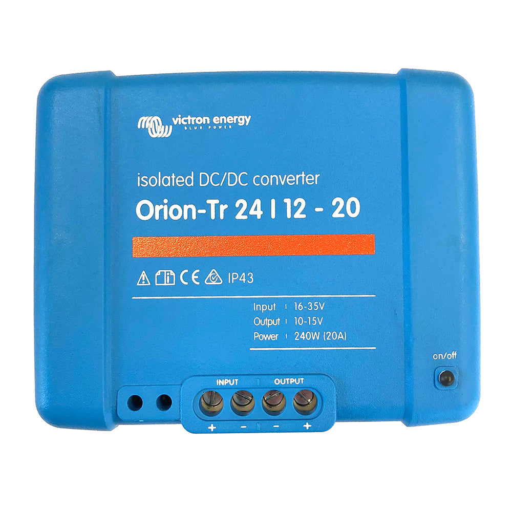 Victron Energy Victron Orion-TR DC-DC Converter - 24 VDC to 12 VDC - 20AMP Isolated — marine dc to dc converters