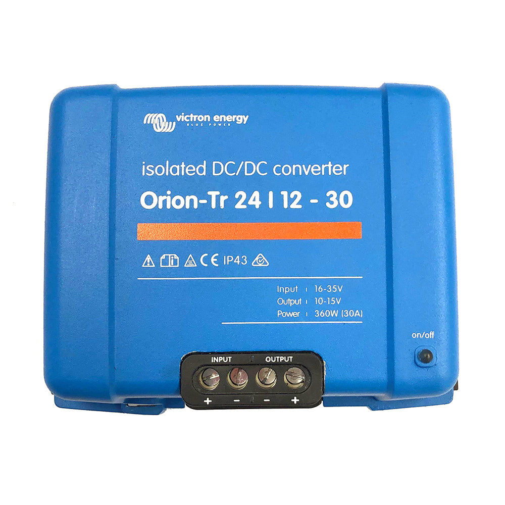 Victron Energy Victron Orion-TR DC-DC Converter - 24 VDC to 12 VDC - 30AMP Isolated — marine dc to dc converters