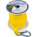 Sea-Dog Poly Pro Anchor Line w/Snap - 3/8" x 100' - Yellow — marine rope & chain