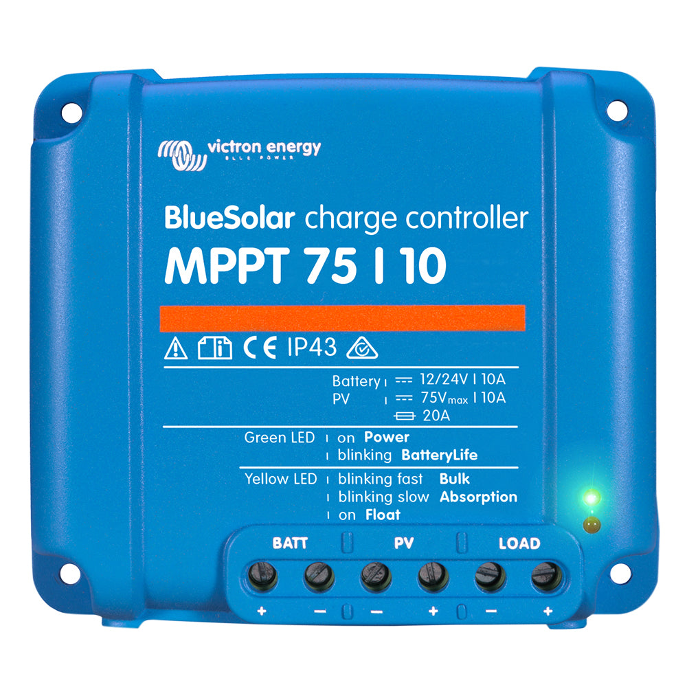 Victron Energy Victron BlueSolar MPPT Charge Controller - 75V - 10AMP — marine battery chargers