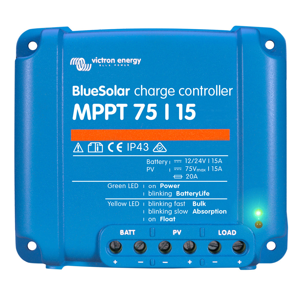 Victron Energy Victron BlueSolar MPPT Charge Controller - 75V - 15AMP — marine battery chargers