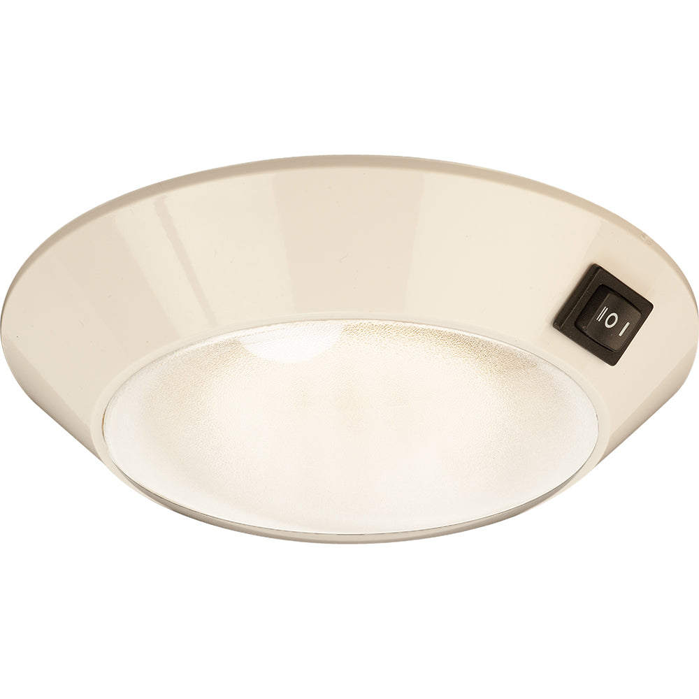 Sea-Dog White Plastic LED Dome Light 4" Day/Night - Clear/Red Bulb — marine interior / courtesy light