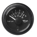 Veratron 52 MM (2-1/16") ViewLine Oil Pressure Gauge 5 Bar/80 PSI - Black Dial & Round Bezel — marine gauges