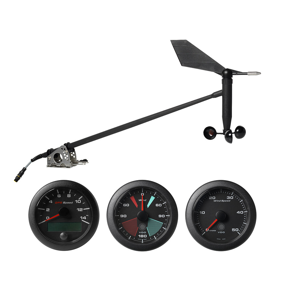 Veratron NMEA 2000 Sailing Kit w/OceanLink® GPS Speedometer, Wind Sensor, Wind Angle & Wind Speed Gauge — marine gauges