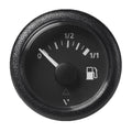 Veratron 52mm (2-1/16") ViewLine Fuel Tank Level Gauge - 0 to 1/1 - Black Dial & Round Bezel — marine gauges
