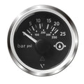 Veratron 52MM (2-1/16") ViewLine Transmission Oil Pressure 25 Bar/350 PSI - Black Dial & Chrome Triangular Bezel — marine gauges