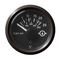 Veratron 52MM (2-1/16") ViewLine Transmission Oil Pressure 25 Bar/350 PSI - Black Dial & Triangular Bezel — marine gauges