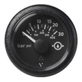 Veratron 52MM (2-1/16") ViewLine Transmission Oil Pressure 30 Bar/435 PSI - Black Dial & Round Bezel — marine gauges
